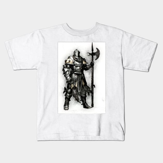 Drawn Knight Kids T-Shirt by TortillaChief